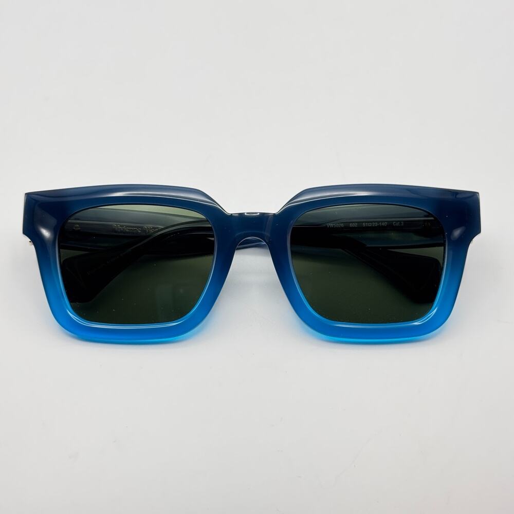 Vivienne Westwood Sunglasses Cary VW5026 602 Blue Colorway Rectangle Frame 51mm